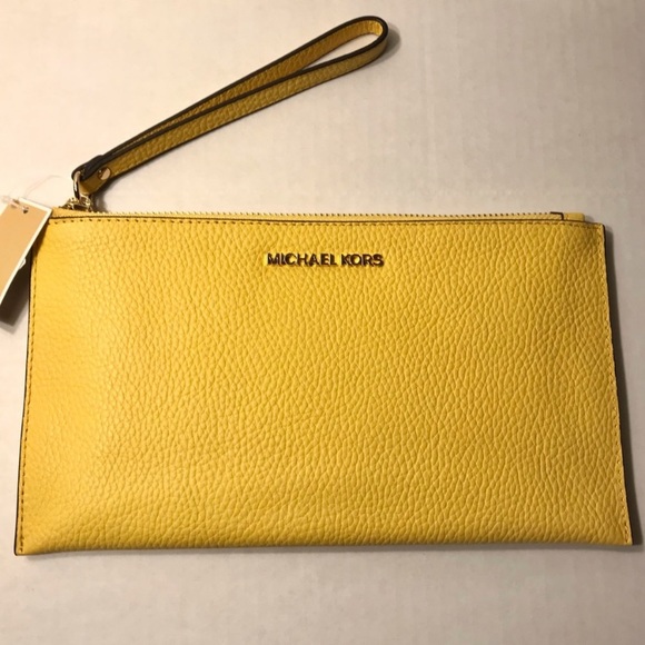 Michael Michael Kors Jet Set Wristlet Daisy Yellow - Picture 1 of 7